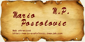 Mario Postolović vizit kartica
